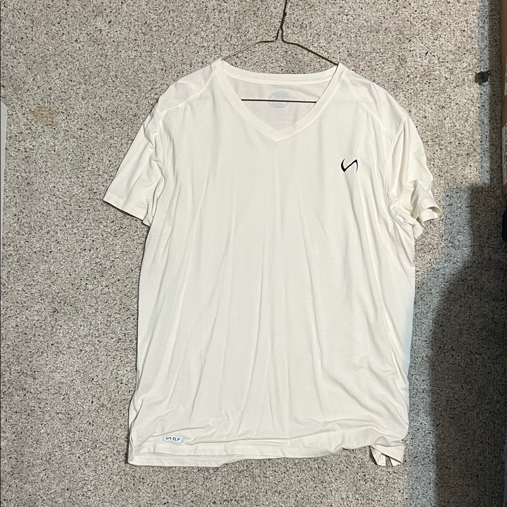 Men's White V-Neck Shirt